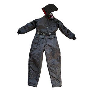 VTG Daco Hooded Snowmobile Apparel Snow Ski Ice Fishing Winter Suit Men's Black